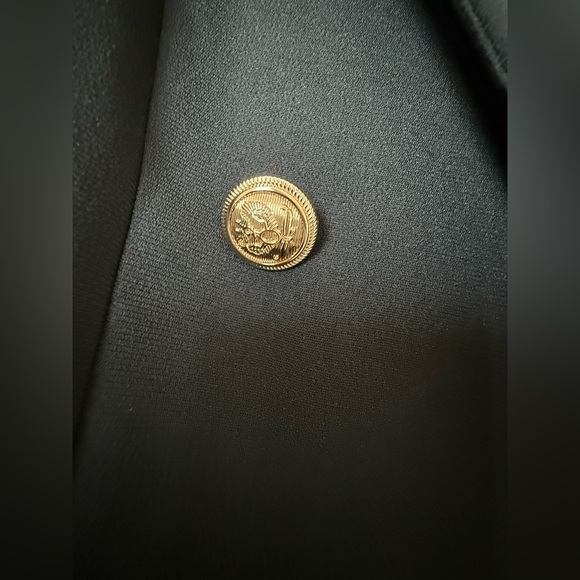 DO+BE black double-breasted blazer with gold buttons, Size Medium - Picture 9 of 9